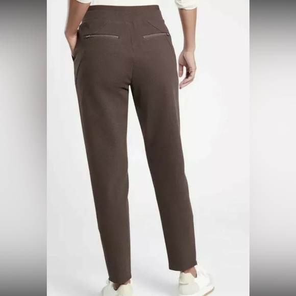 Athleta Venice Heathered Pintuck Pants Dark Brown XXS Q2 - Picture 2 of 14